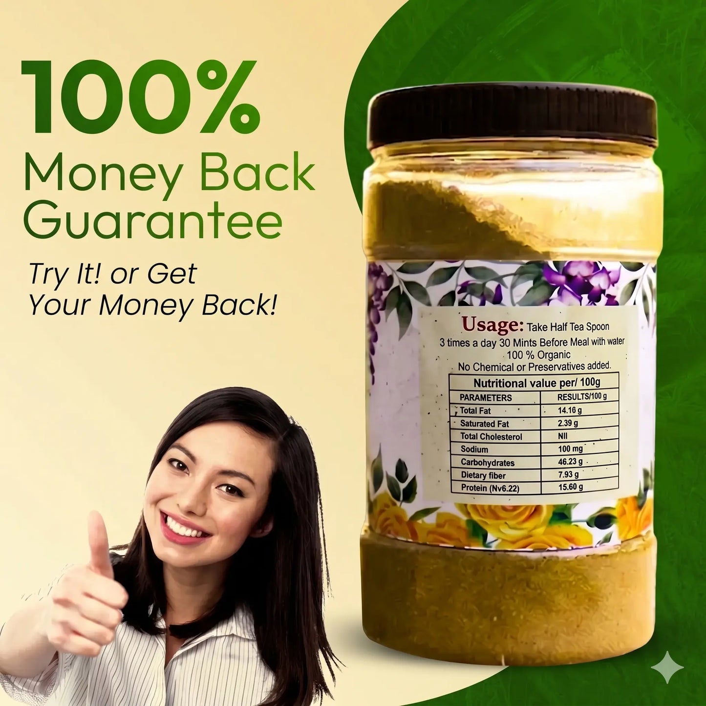 Special Offer Buy 1 Get 1 Free Phakki Herbal Powder 🌿 | 1-Month Plan 📆
